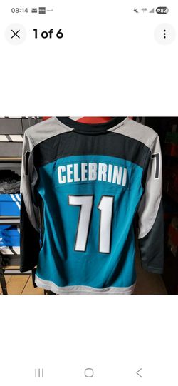 Celebrini #71 San Jose Sharks Hockey Jersey