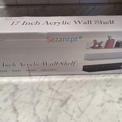 Set of 2 White acrylic Shelves New in Box 