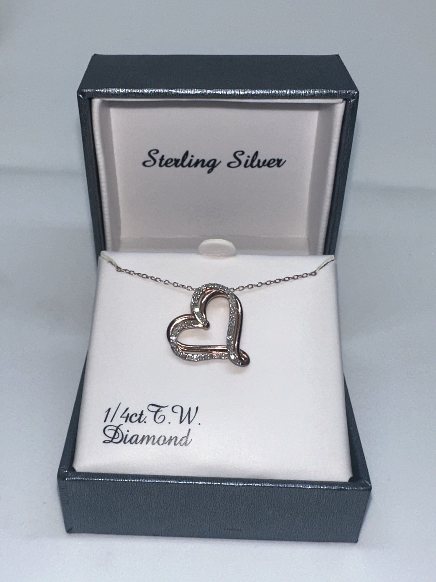Sterling Silver Diamond Necklace