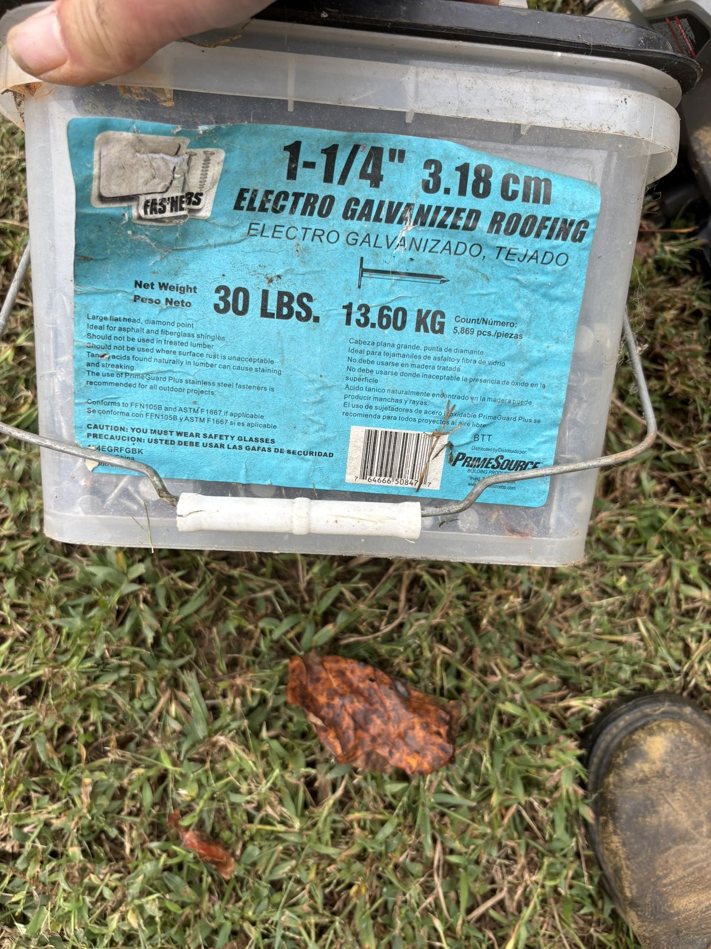 1 1/4 In.  Electro Galvanized Roofing Nails