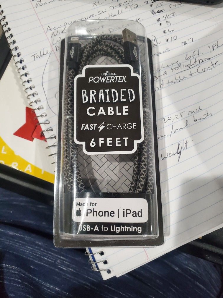 New Braided Iphone/ IPad Fast Charger 6ft