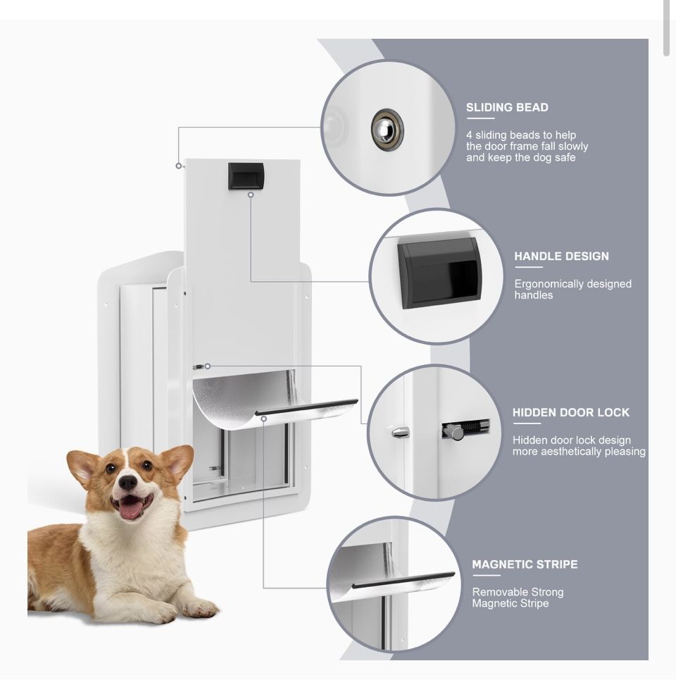 Double-Flap Pet Door for Wall or Door