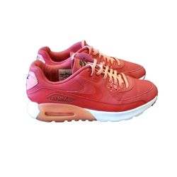 Nike Red And Pink Air Max Sneaker $60 (Good Condition) Size 8.5
