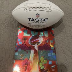 Super Bowl Program And Football 