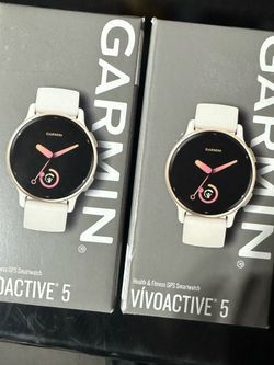 Garmin Vivoactive 5 Smartwatch Ivory and Cream Gold
