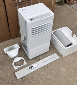 8000 BTU Room Air Conditioner with Remote Control, 3-in-1 Free Standing Cooling AC Unit with Fan & Dehumidifier,Sleep Mode, 24H Timer,Installation K