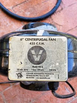 Valuline 6" centrifugal fan