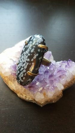 Genuine stone ring