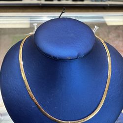 14kt reversible solid gold chain