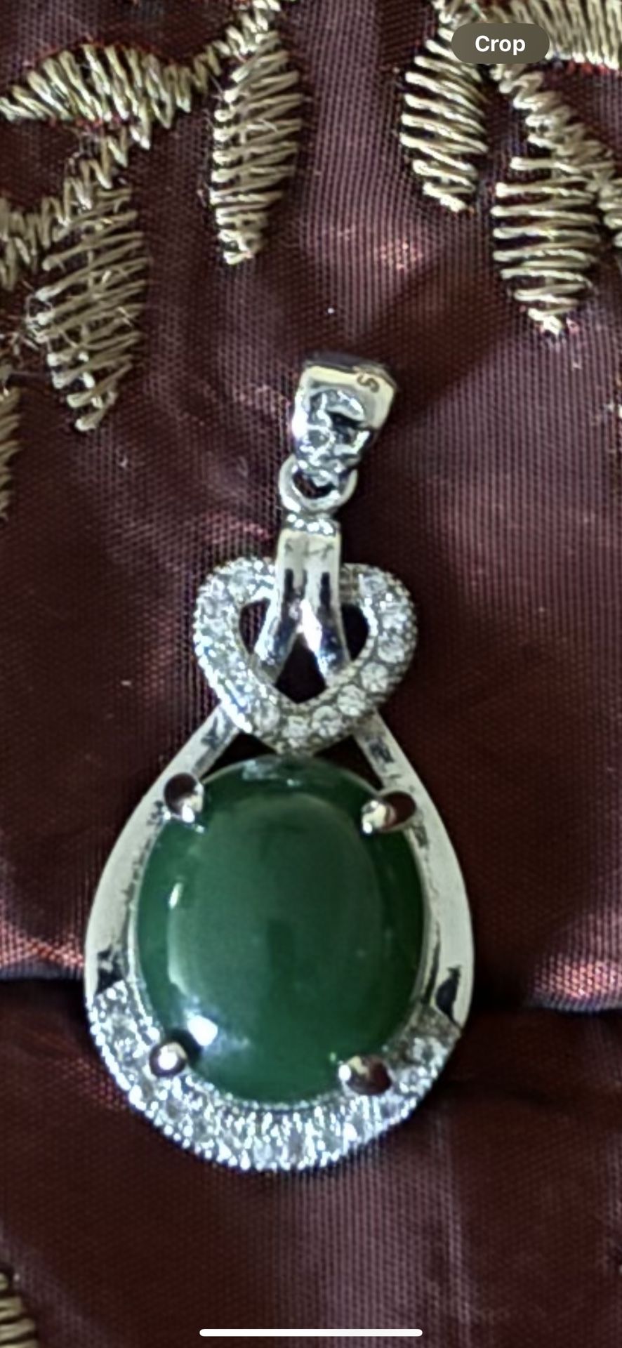 925 Silver Emerald Pendent