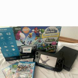 Nintendo Wii U Deluxe & 3 Games
