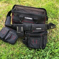 Husky Tools Belt Like New And Toolbox 