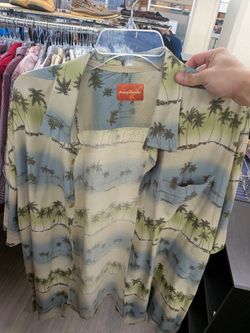 Tommy Bahama 100% silk XXL palm tree shirt