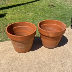Two Terra Cotta Planting Pots