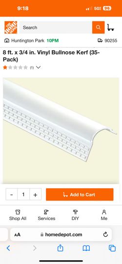 Bullnose 8x3/4 “