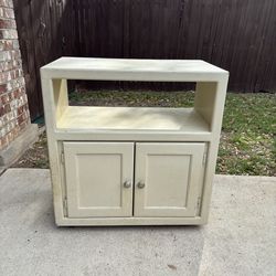 Vintage Solid Wood Microwave / Coffee Stand