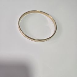 Monet Gold Tone Large Bangel Bracelet 