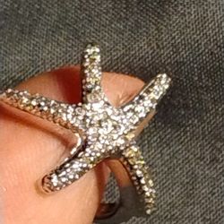 18k White Gold Starfish Pavé Ring