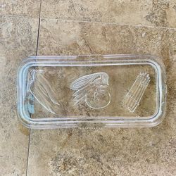Vintage Glass Refrigerator Dish Lid 1940s