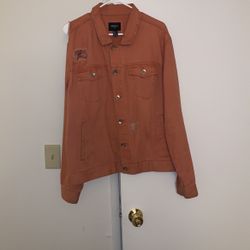 Jean jacket Peach Color Size Large