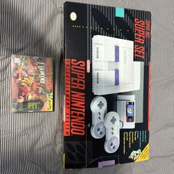 Super Nintendo In Box W/Super Mario and Donkey Kong Country (Mint)