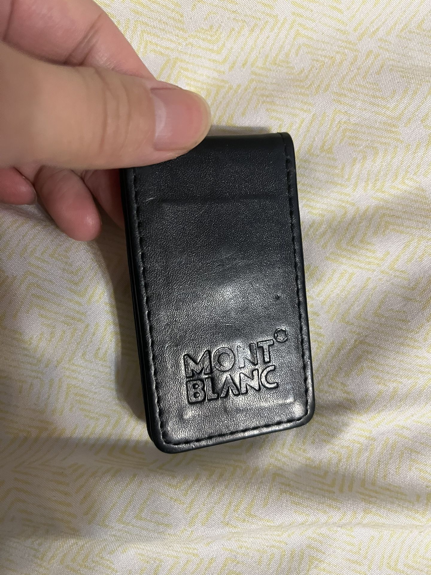 MontBlanc Leather Money Clip, Like New 