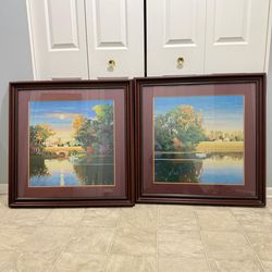 2 beautiful 33 by 33 inch wall art. (MUST SELL TODAY)