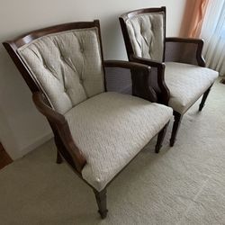 Vintage Barrel Chairs Set of 2