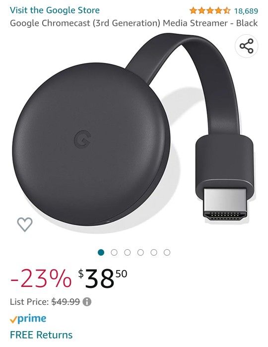 Chromecast Streaming (3rd Gen)