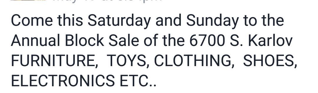 Satuday and sunday 5/21; 5/22 $1