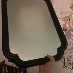 Black wall mirror