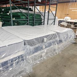 New Mattress, Boxprings And Metal Frame. All Sizes Are Available. Excellent Quality & Low Prices. Twin At $99. Hablamos Espanol. 