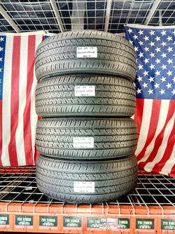 ✔️ Set of 4 Used tires P215/55R17 BRIDGESTONE ECOPIA PLUS ALL SEASON TOURING 215 55 17