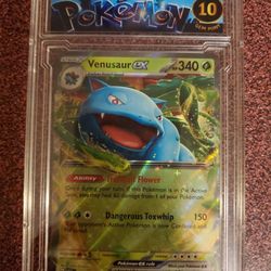 Venusaur ex 003/165 Sv: Scarlet & Violet 151 Holo Blue Diamond Grade 10 Gem Mint