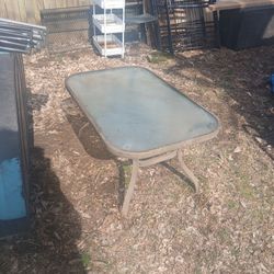 Metal And Glass Table For Your Patio 