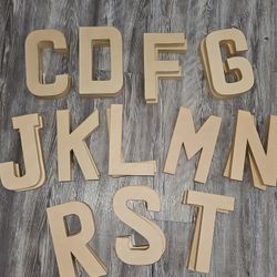 Wood Shapes
 Paper Mache Letter - ,Uppercase 8"x 1" Thick