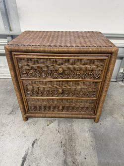 Small Wicker Dresser Nightstand