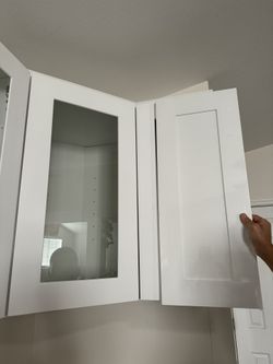  12 in. W x 12 in. D x 30 in. H Plywood Shaker Wall Kitchen Cabinet in White Door Only