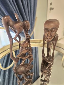 African Handmade Statues 9" Tall