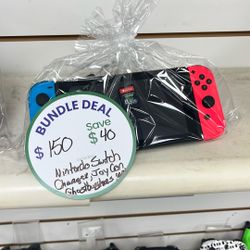Nintendo Switch Bundle With Charger Joycon And Ghostbusters Game