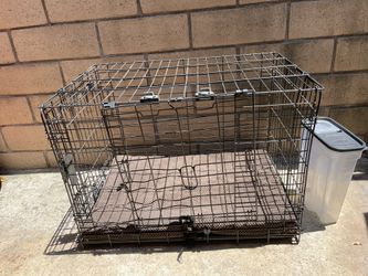 Animal Cage With Mattress And Free Food Container Excellent Condition