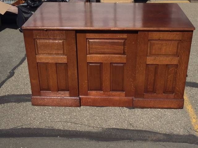 Late Eighteenth Century Solid Oak Antique Executive Desk