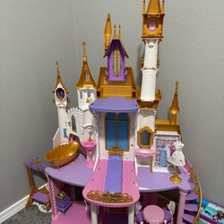 Disney Princess Ultimate Celebration Castle, 4 Feet Tall Doll House with Furniture and Accessories, Musical Fireworks Light Show