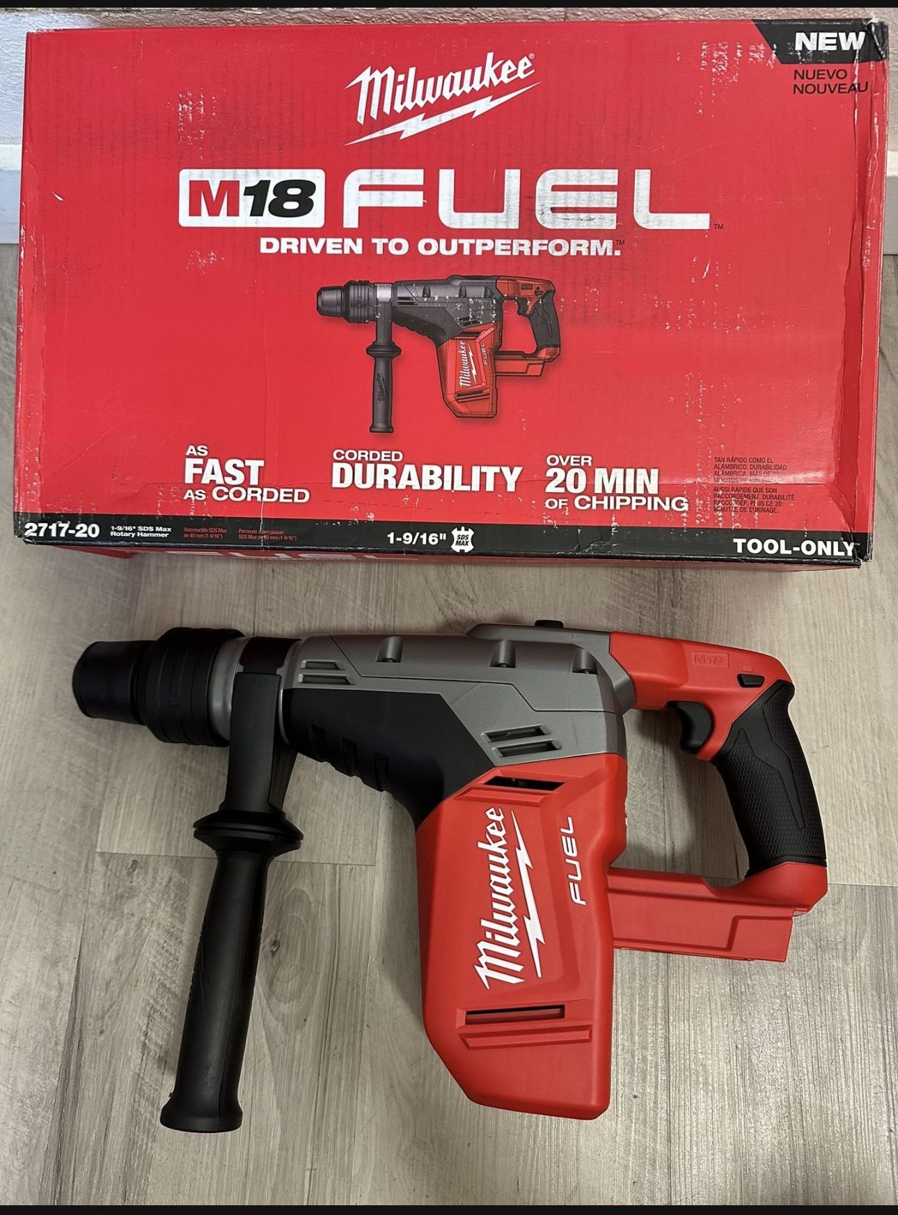 Milwaukee M18 FUEL 18V Lithium-Ion Brushless Cordless 1-9/16 in. SDS-Max Rotary Hammer (Tool-Only)