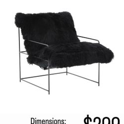 Natural Genuine Sheepskin Chair