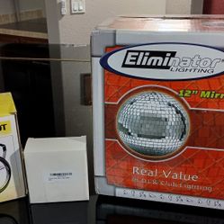 Eliminator 12 Inch Mirror Ball With Pinspot And Rotation Motor