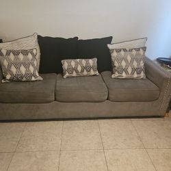 Sala  2 Piezas En Color Gris,negro Y Blanco 