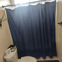 Blue Shower Curtain 