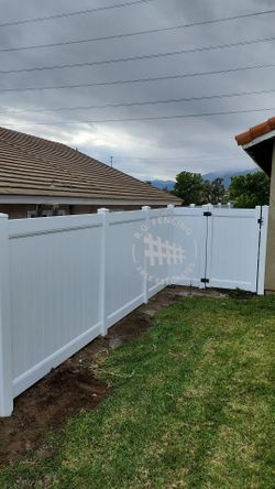 White Vinyl Fence