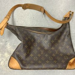 Louis Vuitton Boulange Woman’s Monogram Canvas Bag Luxury Shoulder Crossbody Fashion LV Designer Authentic Leather Trim Zipper Classic 